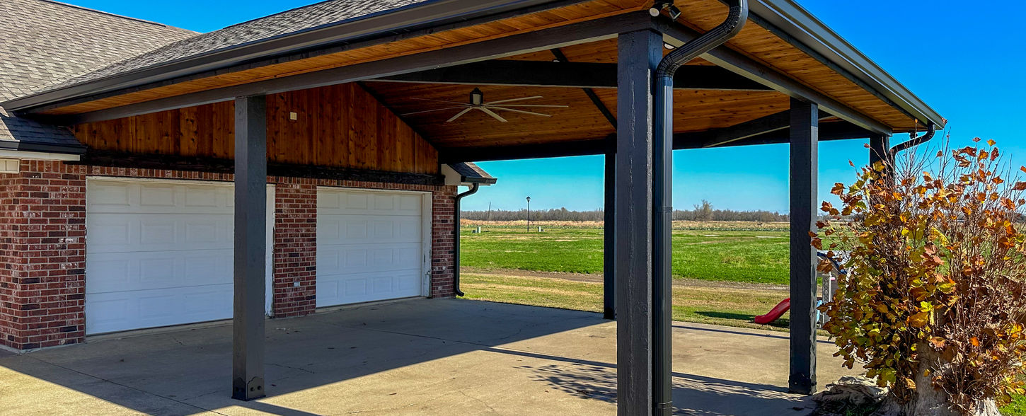 Hip Pavilion attached to home