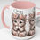 Thumbnail: Pastel Shabby Kitty Coffee Mug Crazy Cat Lady Artistic Glam Cat Lover Gifts