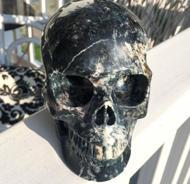 Thumbnail: Large Pietersite Crystal Skull, Tempest Stone Skull, The Kingdom of Heaven