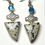 Miniatura: Dalmatian Jasper Gemstone Drop Earrings, Sterling Silver, Spiritual Jewelry