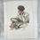 Miniatura: Vintage Harrison Fisher Art Print, Study Hour, Edwardian Woman, Antique Art