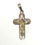 Miniatura: 10k Tri Color Gold Religious Jewelry, Vintage 10k Gold Crucifix, Cross Pendant