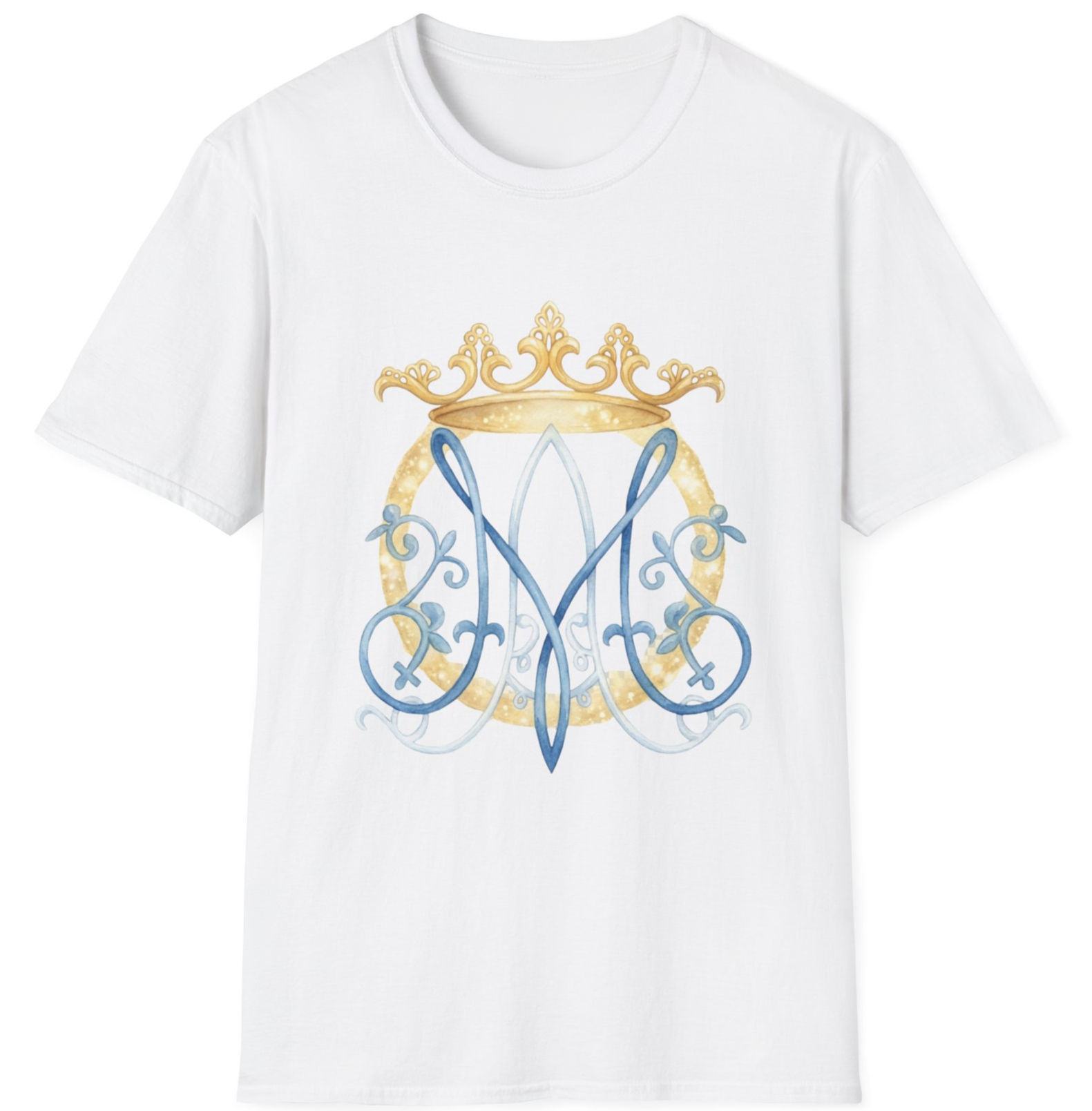Auspice of Virgin Mary T-Shirt, Ave Maria Catholic Marian Patronage Wearable Art