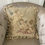 Thumbnail: 18" Antique Cupid Needlepoint Pillow Petite Point with Fringe Cherubs Angels