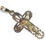 Miniatura: 10k Tri Color Gold Religious Jewelry, Vintage 10k Gold Crucifix, Cross Pendant