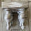Miniatura: Silver and White Shabby Wood Stand Riser Christmas Holiday Chic Décor