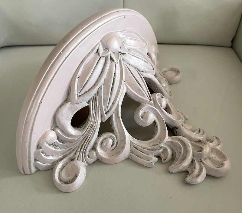Thumbnail: Vintage Blush Pink Shabby Glam Wall Shelf French Country Victorian Style