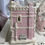Miniatura: Shabby Pink Victorian Christmas Village Antique Shop Fruit Co. w/Glitter VINTAGE