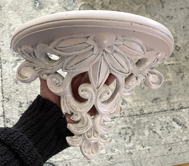 Thumbnail: Vintage Blush Pink Shabby Glam Wall Shelf French Country Victorian Style