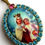 Miniatura: Madonna and Child Locket, Prayer Petition, Rhinestone Cameo, Virgin Mary Jewelry