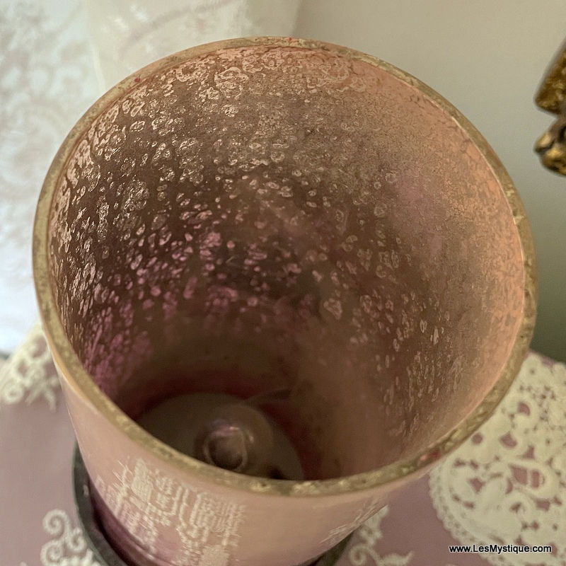 Thumbnail: Accent Lamp - Gold & Pink Mercury Glass, Shabby Glam Romantic Boudoir Decor