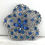 Thumbnail: Vintage Jewelry: Large Blue Rhinestone Brooch Pin, Freeform Flower