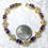 Thumbnail: Vintage bracelet, Sparkling Amethyst and clear CZ Flower, Gold Plated