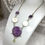 Miniatura: Purple Sugilite Necklace, Shiva Eye Shell, Amethyst, Vintage Jewelry