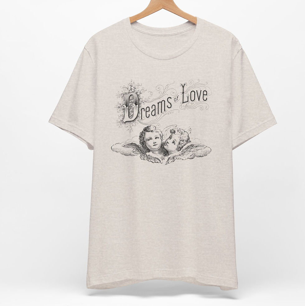 Thumbnail: Antique French Cherub T-Shirt Angel Dreams of Love Artistic Gift Romantic Tee