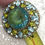 Miniatura: Vintage Jewelry: Blue and Green Rhinestone Brooch, Large Pin