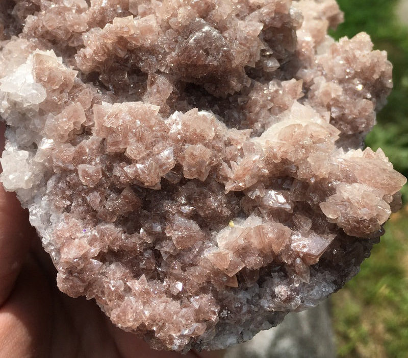 Thumbnail: Large Red Calcite Cluster Crystal, Spirit Quartz, Energy Clearing, Purification