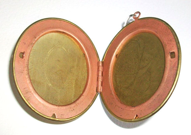 Thumbnail: Our Lady Peace Rhinestone Locket, Porcelain Cameo, Virgin Mary Pendant