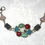 Thumbnail: Artistic Multi Gem Boho Bracelet, Chalcedony, Coral, Jasper, Vintage Art Jewelry