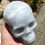 Miniatura: Large Ice Blue Calcite Crystal Skull, Tranquility, Calming, Positive Energy