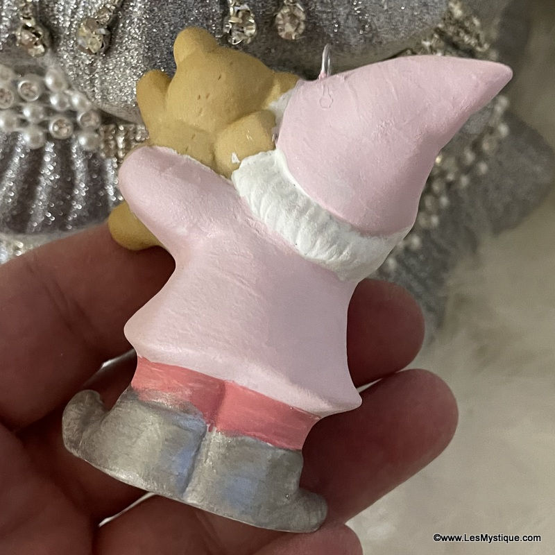 Thumbnail: Shabby Pink Elf Christmas Ornament Pink Christmas Decor