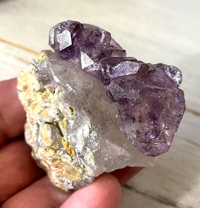 Thumbnail: Rare Rutilated Cacoxenite Amethyst Crystal Cluster Stone of Ascension