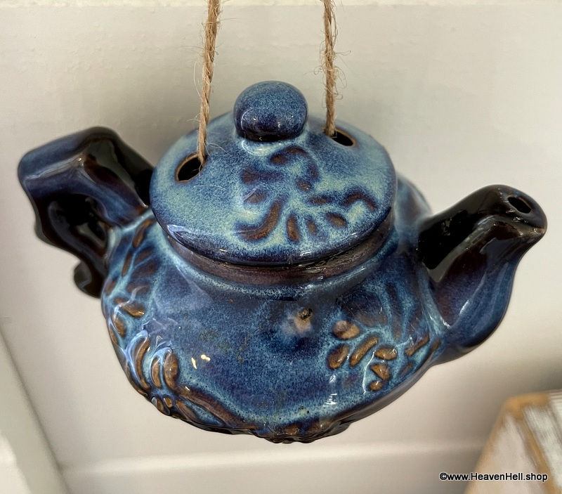 Thumbnail: Glazed porcelain Teapot Ornament Tea Lovers Christmas Décor