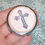 Miniatura: Christian Pink Enamel & Rhinestone Cross Pill Box