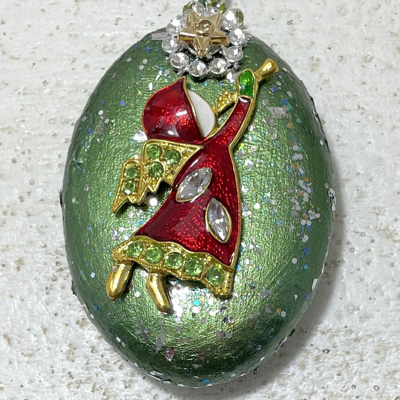 Thumbnail: Handcrafted Glitter Ornament Rhinestone Angel and Star Christmas Décor