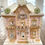 Miniatura: Shabby Rhinestone Christmas Village House Pink, Gold, Glitter, Pearls