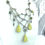 Miniatura: Yellow Turquoise Dangle Necklace, Wire Wrapped, Gemstone Statement Jewe
