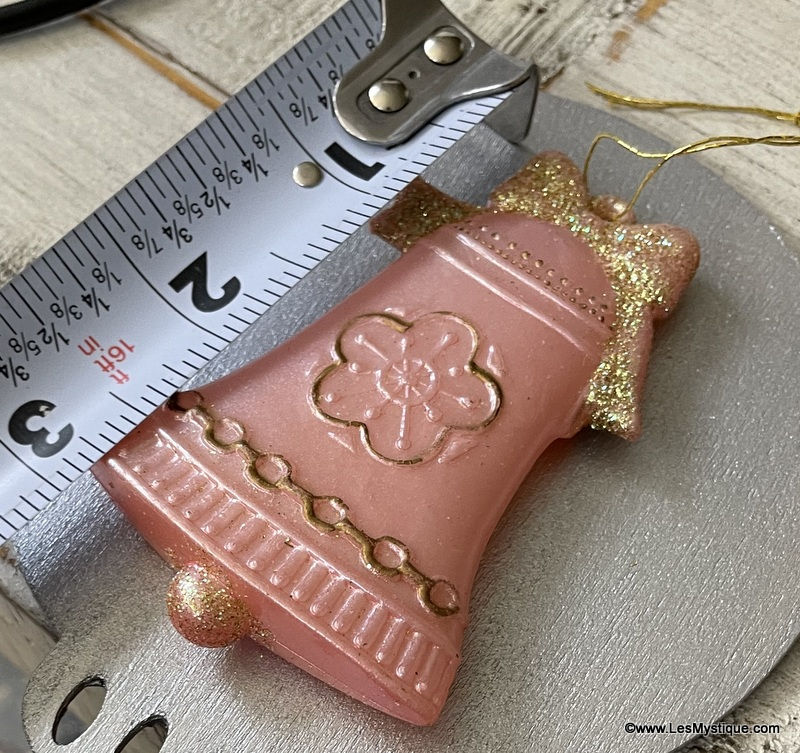 Thumbnail: Vintage Pink Christmas Bell Ornament Shabby Cottage Décor & Gifts