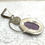 Miniatura: Vintage Plum Purple Jasper Pendant, Soul Healing Silver Gemstone Jewelry