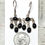 Thumbnail: Sterling Gemstone Dangle Earrings, Black Onyx, Protection Jewelry