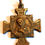 Miniatura: Vintage Brass Cross Medal Saint Francis St. Anthony Jesus, Maltese Cross Pendant