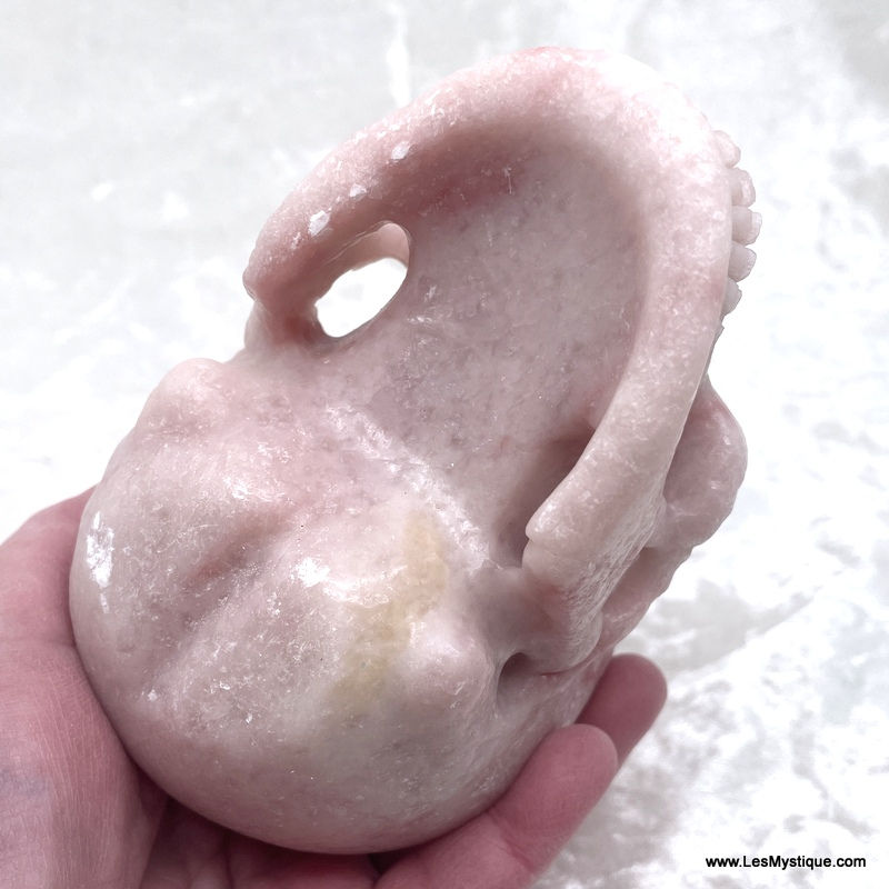 Thumbnail: Large Pink Rose Quartz Crystal Skull Crystal Cluster Crown, Attract Love, Peace