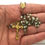 Miniatura: 15" Antique Rosary Beads Gold Tone Glass Beads Vintage Czech Rosaries
