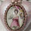 Miniatura: Shabby Blush Pink Ornament Rhinestone Glitter Cameo Vintage Woman