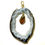 Miniatura: Drusy Agate Slice with Natural Citrine Pendant, Abundance Jewelry, Gold Plated