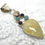 Miniatura: Vintage Golden Quartz Pendant, Statement Jewelry, Sterling S