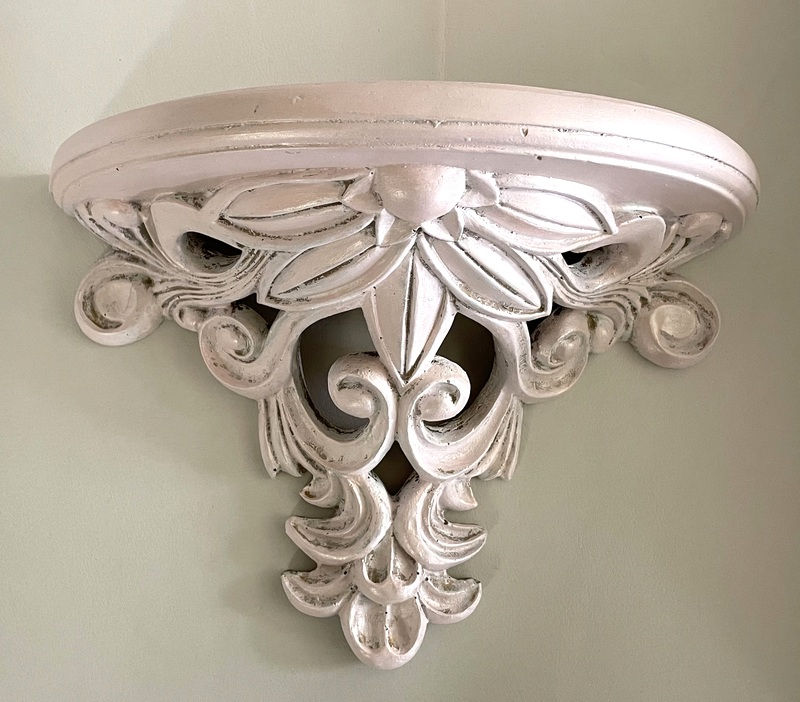 Thumbnail: Vintage Blush Pink Shabby Glam Wall Shelf French Country Victorian Style