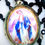Miniatura: Virgin Mary Porcelain Cameo Locket Necklace, Germany, Our Lady of Grace