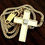Miniatura: Vintage 12k Gf Cross, Christian Necklace, Diamond Chip, religious Jewelry