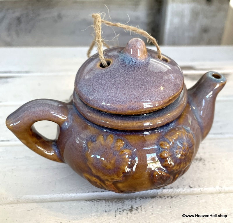 Thumbnail: Tea Lovers Glazed Porcelain Teapot Ornament Kitchen Décor
