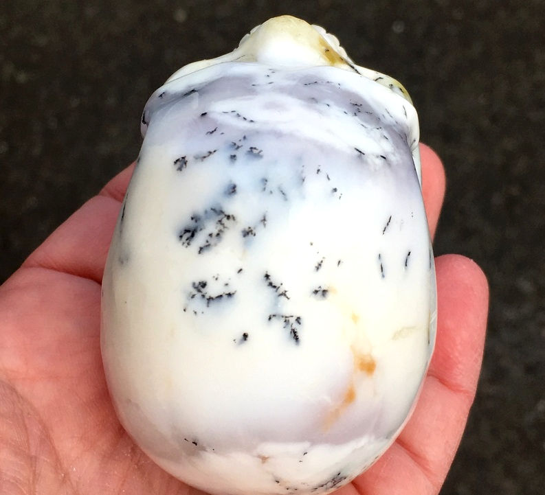 Thumbnail: Activated Purple Dendritic Opal Skull Dendritic Agate Merlinite Mediumship Work