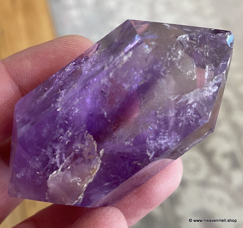 Thumbnail: Clear Rainbow Amethyst Quartz Double Terminated Point - Opens Psychic Channels