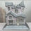 Thumbnail: Shabby Pink Haunted House Vintage Glitter Halloween Decoration