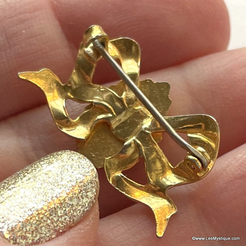 Thumbnail: Vintage Sacred Heart Pin, Enamel Religious Catholic Jewelry