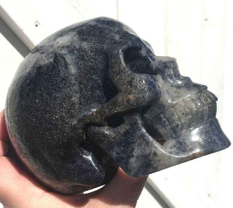 Thumbnail: Large Quartz and Iolite Crystal Skull, Psychic Ability, Spirit Guides, Third Eye