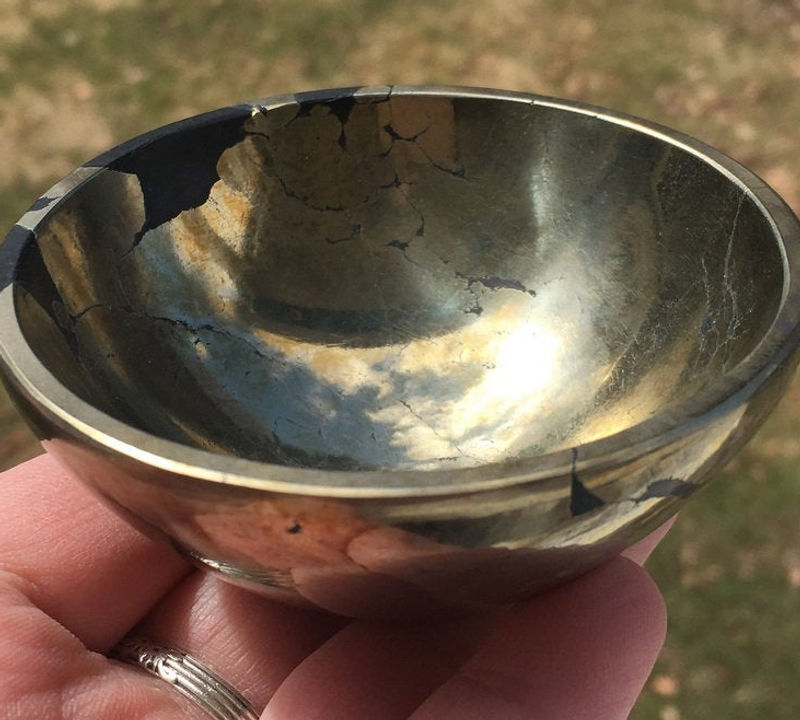 Thumbnail: Golden Pyrite Bowl, Gemstone Altar Bowl, Manifestation, Magic, Good Luck, Power